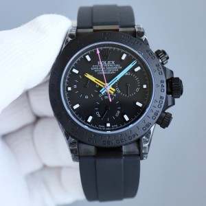 JF 팩토리｜Blaken 커스텀 데이토나 시리즈 40mm 116500｜올블랙 실리콘 스트랩